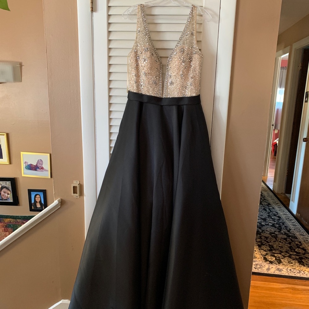 NWT JVN60696 Embellished Bodice A-Line Prom Gown